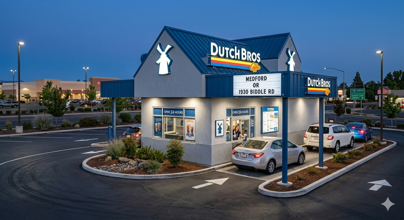 Dutch Bros 24 Hour Location Medford Oregon